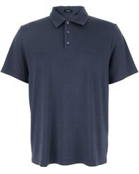 Theory - Polo Shirt With Classic Collar And Front Button Closure - Lyst