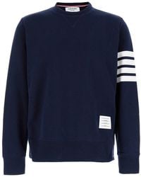 Thom Browne - Crewneck Sweatshirt With 4-Bar Detail - Lyst