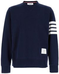 Thom Browne - Crewneck Sweatshirt With -Bar Detail - Lyst