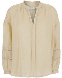 JC Sophie - 'Leslie' Blouse With Cut-Out Details And V-Neck - Lyst