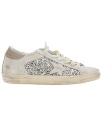 Golden Goose - 'Superstar' Low Top Sneakers With Glitter Details O - Lyst