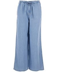 AG Jeans - 'Kali' Jeans With Wide Leg And Drawstring On The F - Lyst
