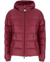 Moncler - Piumino 'Glesse' Con Cappuccio E Patch Logo Sulla Manica - Lyst