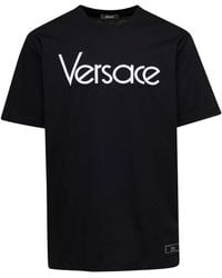 Versace - T-Shirt Con Ricamo - Lyst