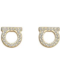 Ferragamo - Colored Earrings With Gancini Design And Butterfly Closure - Lyst