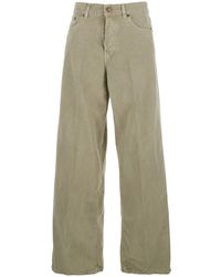 Haikure - Khaki Jeans With Belt Loops And Logo Patch On The Back I - Lyst