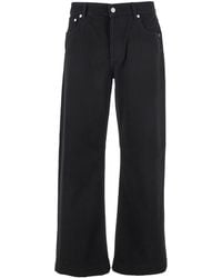 McQueen - Jeans With Belt Loops And Logo Patch On The Rear - Lyst