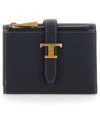 Tod's - Wallet With T Plate On The Front - Lyst