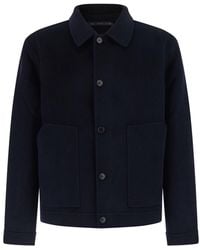 Low Brand - Double Wool Jacket With Shirt Collar And Zip Closure Me - Lyst