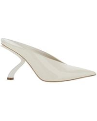 Ferragamo - Mules With Sculptural Heel And V-Neck - Lyst