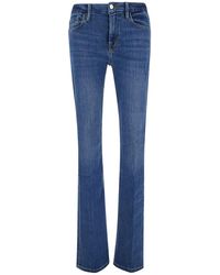 FRAME - 'Mini Boot' Flared Jeans With Branded Button - Lyst