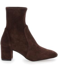 Stuart Weitzman - Stivaletti 'Yuliana' Con Tacco Largo Medio - Lyst