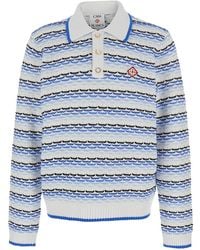 CASABLANCA - Polo Shirt With Logo Embroidery - Lyst