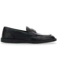 Dolce & Gabbana - 'Florio' Loafers With Dg Plaque On The Front - Lyst