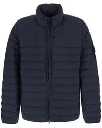 Stone Island - Down Jacket High Collar Polyamide Padded - Lyst