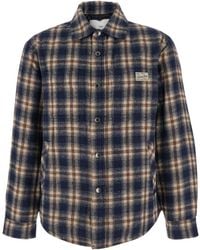 DUNST - Checkered Shirt With Front Logo Patch - Lyst