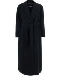 Max Mara - 'S Maxmara 'Poldo' Coat With Notched Revers And Front Belt Closure - Lyst