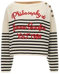 Philosophy Di Lorenzo Serafini - Boat Neck Sweater - Lyst