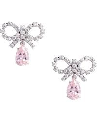 Self-Portrait - Orecchini Con Charm Con Fiocco E Dettaglio Pendente A Go - Lyst