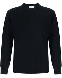 Kangra - Long-Sleeved Crew Neck Sweater With Ribbed Trims - Lyst