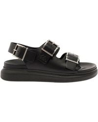 McQueen - Sleek Double Buckle Sandals For - Lyst