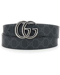 Gucci - Reversible Belt With Gg Buckle - Lyst