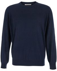 Kangra - Crewneck Sweater With Ribbed Trims - Lyst