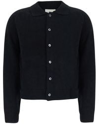 DUNST - Ollared Knit Cardigan With V-Neck And Long Sleeves - Lyst