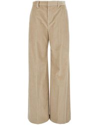 Brunello Cucinelli - 'Corduroy' Pants With Elastic Waist And Side - Lyst