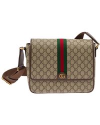 Gucci - 'Ophidia' And Ebony Crossbody Bag With Web Detail - Lyst
