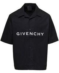 Givenchy - Hawaii Shirt With Contrasting Lettering In Cotton Man - Lyst