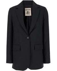 Semicouture - Single-Breasted Jacket With Notched Revers - Lyst