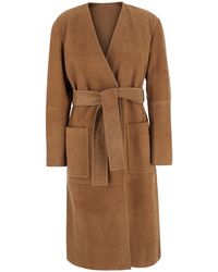 Max Mara - Coat Portici Suede - Lyst