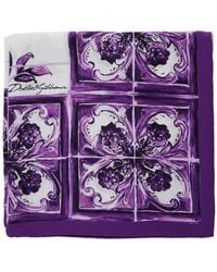Dolce & Gabbana - Square Scarf With All-Over Print - Lyst