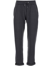 Brunello Cucinelli - Pants With Elastic Waistband And Monile - Lyst