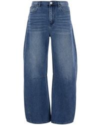 Pinko - 'Emma' Jeans With Logo Patch On The Back And Faded Effect I - Lyst
