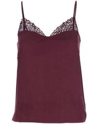 Twinset - Top With Thin Strap And Logo Plaque On The Back - Lyst
