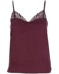 Twinset - Top With Thin Strap And Logo Plaque On The Back - Lyst