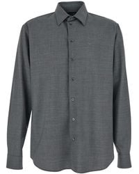 Emporio Armani - Shirt With Classic Collar - Lyst