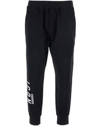 DSquared² - Pants With Elastic Waist And Logo Lettering On The Leg - Lyst