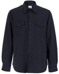 Aspesi - Shirt With Pointed Collar And Button Closure - Lyst