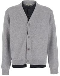 JW Anderson - Jw Anderson Cardigan With V-Neck And Layered Design - Lyst