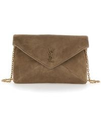 Saint Laurent - Ysl Pw Mbag Suede Satin Calf - Lyst