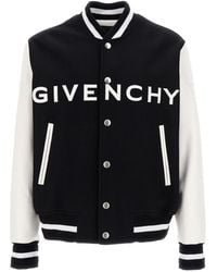 Givenchy - Varsity Jacket With Logo Lettering Detail - Lyst