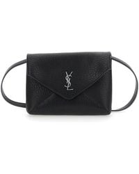 Saint Laurent - Crossbody Bag With Envelope Design And Cassandre Plaque On The Front - Lyst