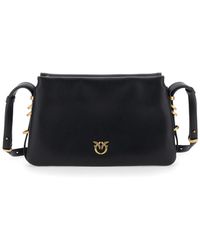 Pinko - Borsa A Spalla Con Placca Love Birds Diamond Cut Sul Fronte E Tr - Lyst