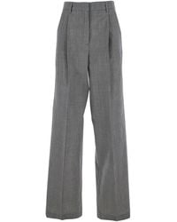 Golden Goose - Pants With All-Over Prince Of Wales Print And Wide Leg - Lyst