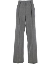 Golden Goose - Pants With All-Over Prince Of Wales Print And Wide Leg - Lyst