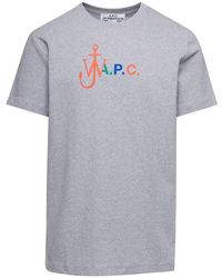 A.P.C. - T-Shirt Girocollo 'Anchor' Con Stampa Apc X Jw Anderson - Lyst