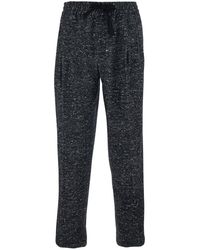 Dolce & Gabbana - Dark Trousers With Elasticated Waist With Drawstring - Lyst